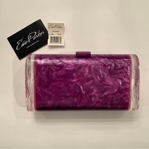 Edie Parker Lara Backlit Orchid acrylic Clutch